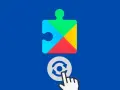 Icona di Google Play Services a forma di puzzle, con un cursore che tocca un pulsante di aggiornamento. Aiuto per risolvere il problema: google play service continua ad arrestarsi.