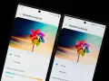 Due Samsung S24 Ultra a confronto, mostrando l'aggiornamento delle impostazioni schermo con la modalità "Vivida" attiva.