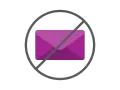 Icona di una busta viola barrata, che illustra come bloccare un indirizzo email su Gmail.