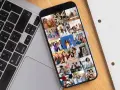 Un telefono mostra una cronologia file di foto di studenti felici.