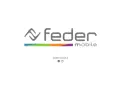 Logo Feder Mobile con simbolo stilizzato e colori vivaci. Connessione APN per il tuo mondo mobile.