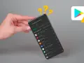 Schermo di uno smartphone con elenco app. Messaggio di errore: il tuo dispositivo non è compatibile con questa versione.
