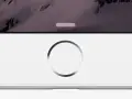 Primo piano di un iPhone bianco con sfondo montuoso. Il tasto home dell'iPhone non funziona, bloccando l'accesso.