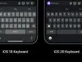 Confronto tastiere: iOS 18 vs iOS 26. La tastiera lenta Android sembra più reattiva.