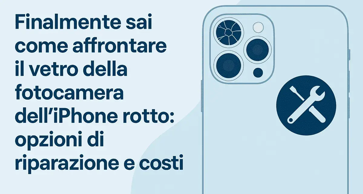 Vetro fotocamera iPhone rotto? Scopri le opzioni di riparazione e i costi per risolvere il problema.