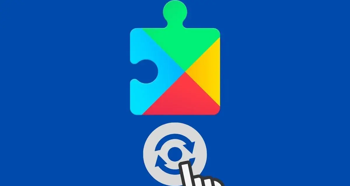 Icona di Google Play Services a forma di puzzle, con un cursore che tocca un pulsante di aggiornamento. Aiuto per risolvere il problema: google play service continua ad arrestarsi.