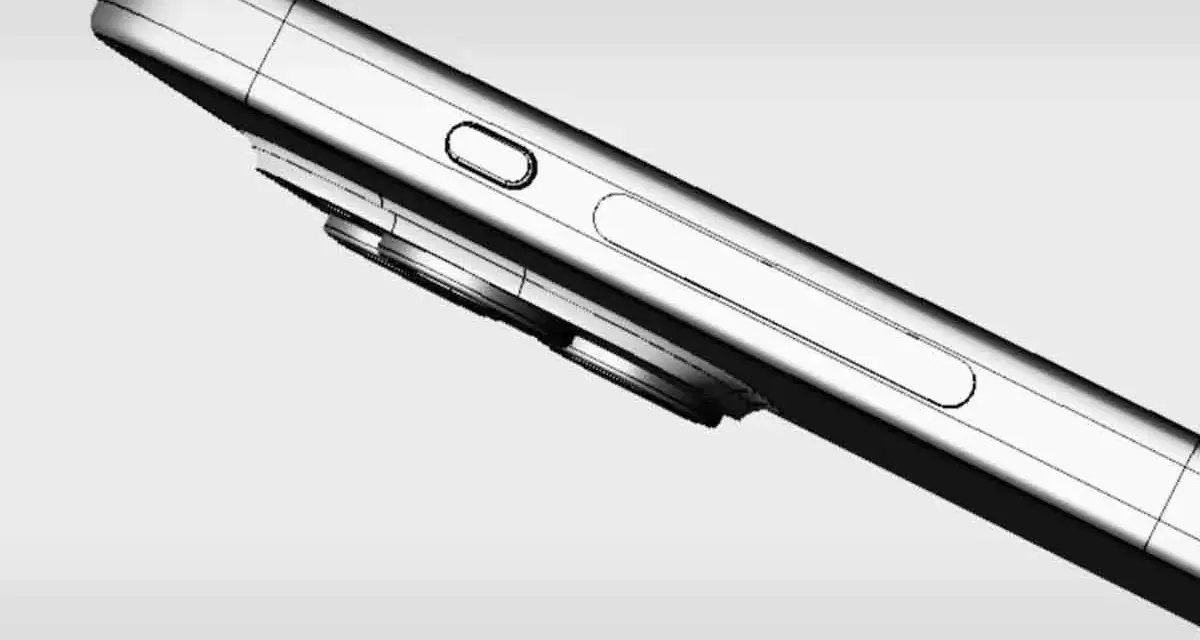 Dettaglio di un iPhone con il tasto laterale non funzionante, un difetto di design che preoccupa.