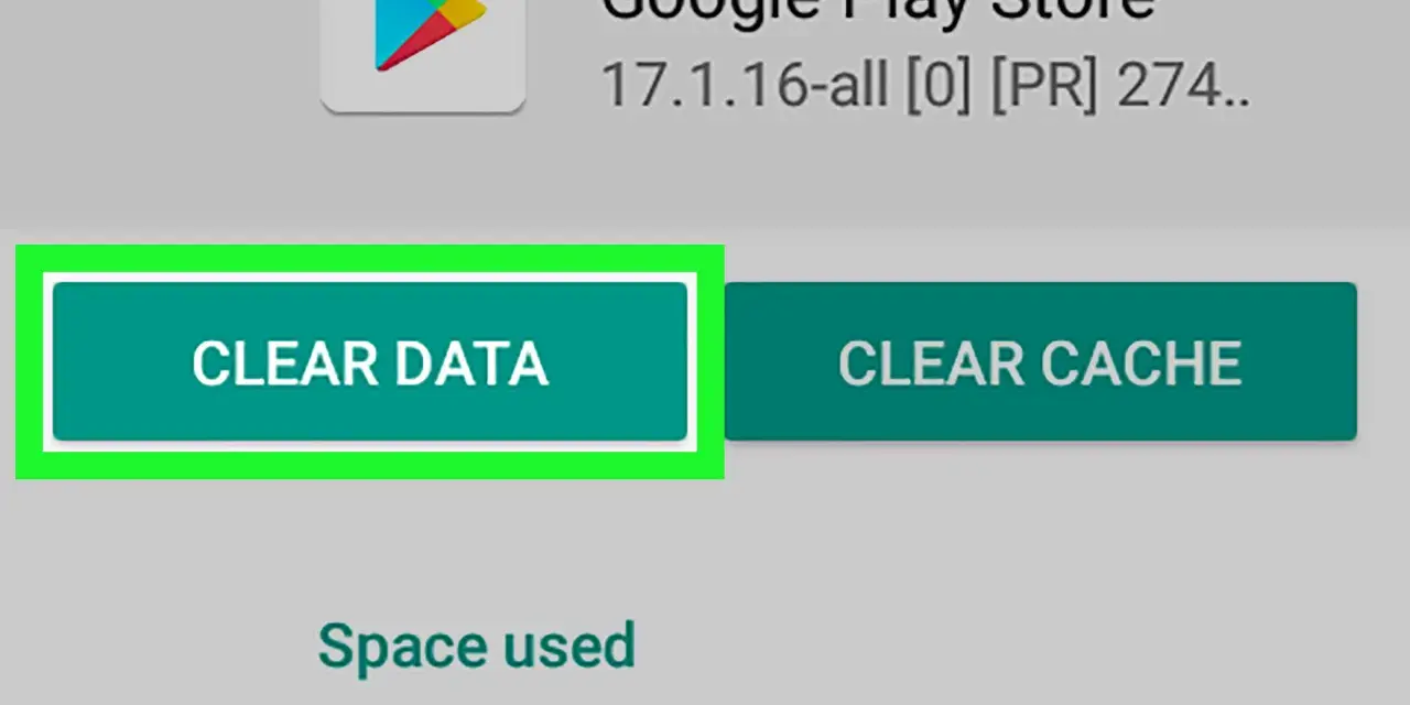 Schermata di Google Play Store con opzione "Cancella dati" evidenziata, utile per chi cerca come togliere il controllo genitori Family Link.
