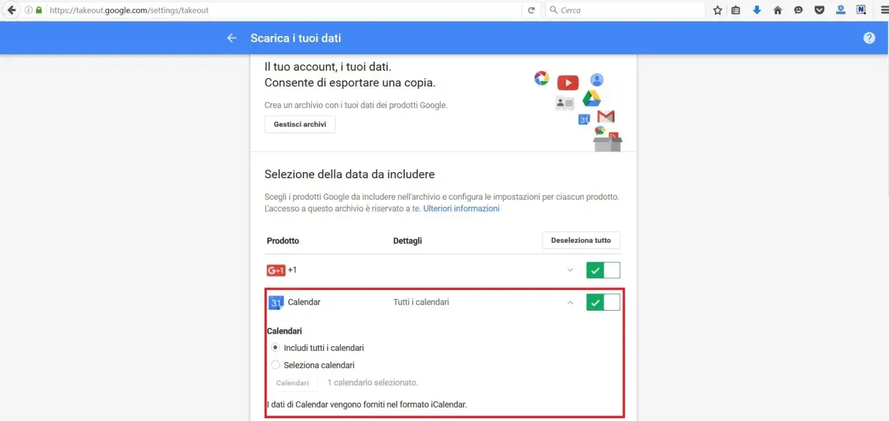 Google Takeout cos'è? Esporta i tuoi dati Google, inclusi i calendari, in un archivio scaricabile.