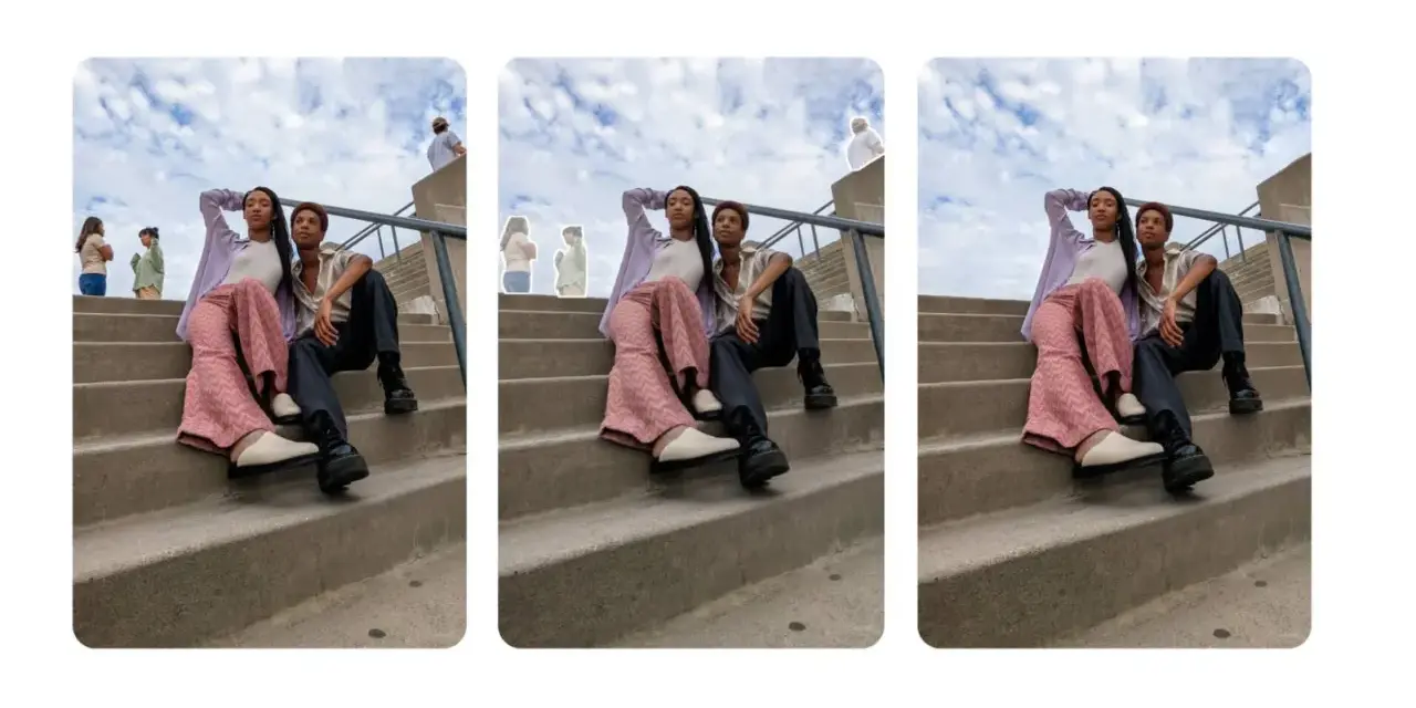 La gomma magica di Google Foto rimuove persone indesiderate dalle foto, come quelle sullo sfondo di questa immagine.
