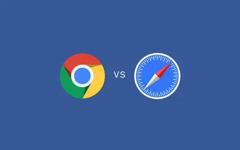 Loghi di Chrome e Safari uno contro l'altro, come nell'ultima ricerca fatta.