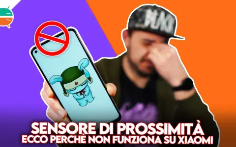 Schermo Xiaomi con simbolo divieto, sensore di prossimità non funziona durante le chiamate.