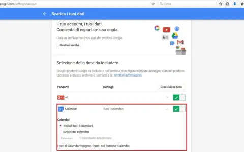 Google Takeout cos'è? Esporta i tuoi dati Google, inclusi i calendari, in un archivio scaricabile.