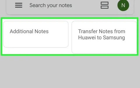 Opzione per trasferire dati da Huawei a Samsung.