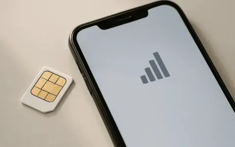 Scheda SIM accanto a uno smartphone con icona di segnale. Guida su come togliere la SIM dal telefono.