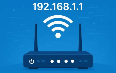 Router con segnale Wi-Fi e indirizzo 192.168.1.1.