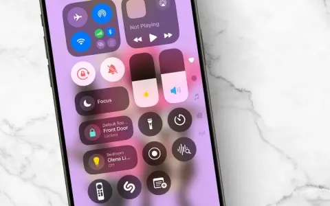 Schermata del cellulare con vari simboli sul display: icone per connettività, audio, luminosità, Focus, serratura e luci.