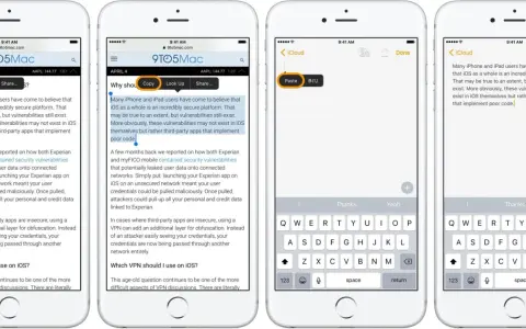Dimostrazione di come si fa copia e incolla sul cellulare: seleziona testo, tocca "Copia", poi "Incolla" in un'altra app.