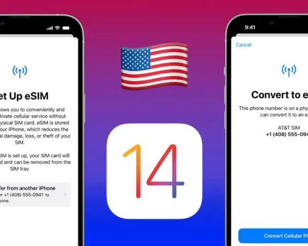 Configurazione eSIM su iPhone 14. Passa dalla SIM fisica a quella digitale per una maggiore sicurezza.