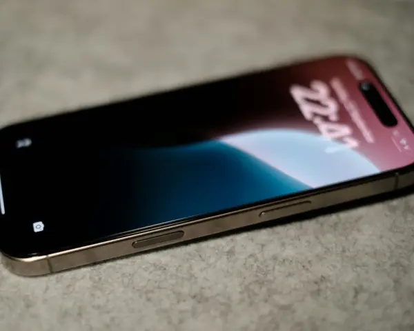 iPhone con sveglia impostata. Il volume è regolabile tramite i tasti laterali.