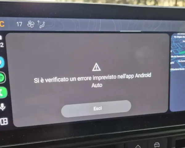 Errore imprevisto nell'app Android Auto. Non posso usare le maps perché non funziona.