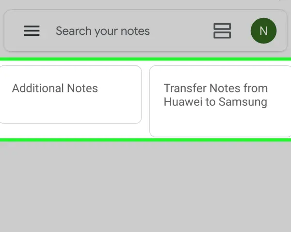Opzione per trasferire dati da Huawei a Samsung.