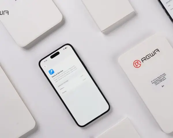 Schermo iPhone con storia riparazioni e ricambi REWA. Nessun ghost touch, solo parti di ricambio di qualità.