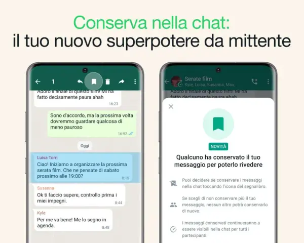 WhatsApp ti dà il superpotere di conservare i messaggi, trasformando i messaggi effimeri in ricordi.