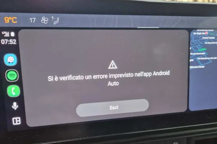 Errore imprevisto nell'app Android Auto. Non posso usare le maps perché non funziona.