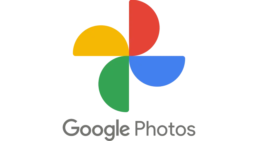 Logo di Google Foto con i suoi colori iconici. Qui trovi Google Foto per conservare i tuoi ricordi.