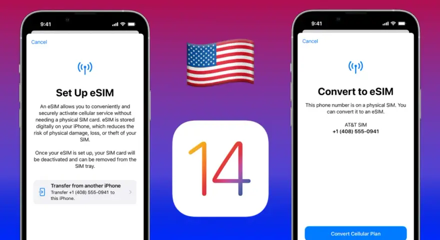 Configurazione eSIM su iPhone 14. Passa dalla SIM fisica a quella digitale per una maggiore sicurezza.