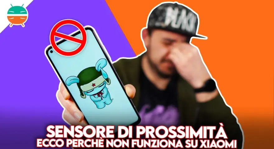 Schermo Xiaomi con simbolo divieto, sensore di prossimità non funziona durante le chiamate.