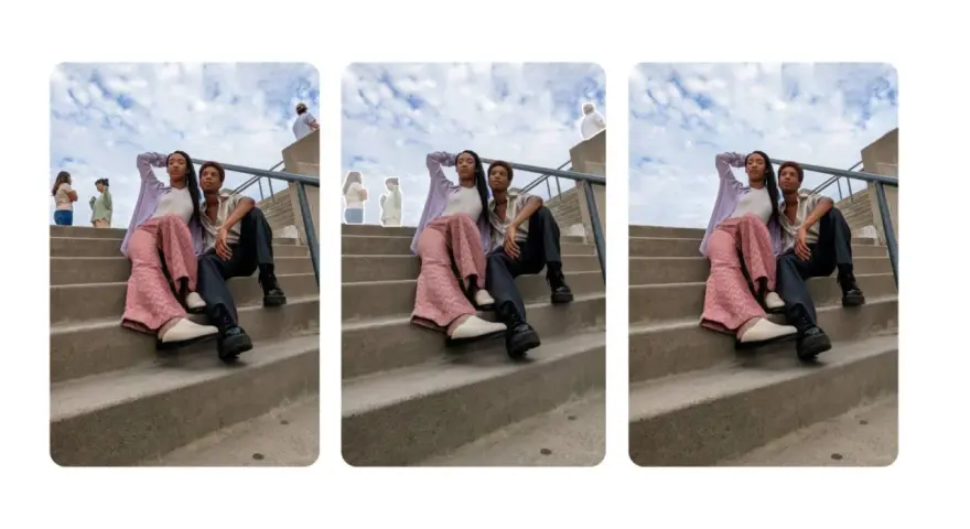 La gomma magica di Google Foto rimuove persone indesiderate dalle foto, come quelle sullo sfondo di questa immagine.