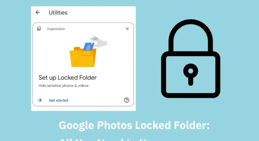 Schermata di Google Foto che mostra come impostare una cartella protetta per nascondere foto e video sensibili.