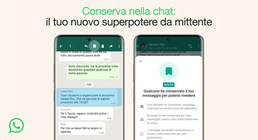 WhatsApp ti dà il superpotere di conservare i messaggi, trasformando i messaggi effimeri in ricordi.