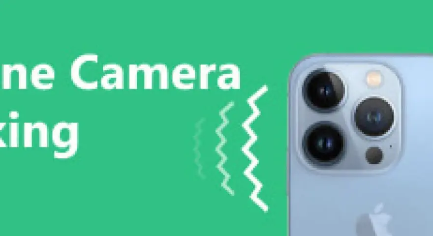 Il modulo fotocamera iPhone fa rumore strano. Icona di vibrazione accanto al testo.