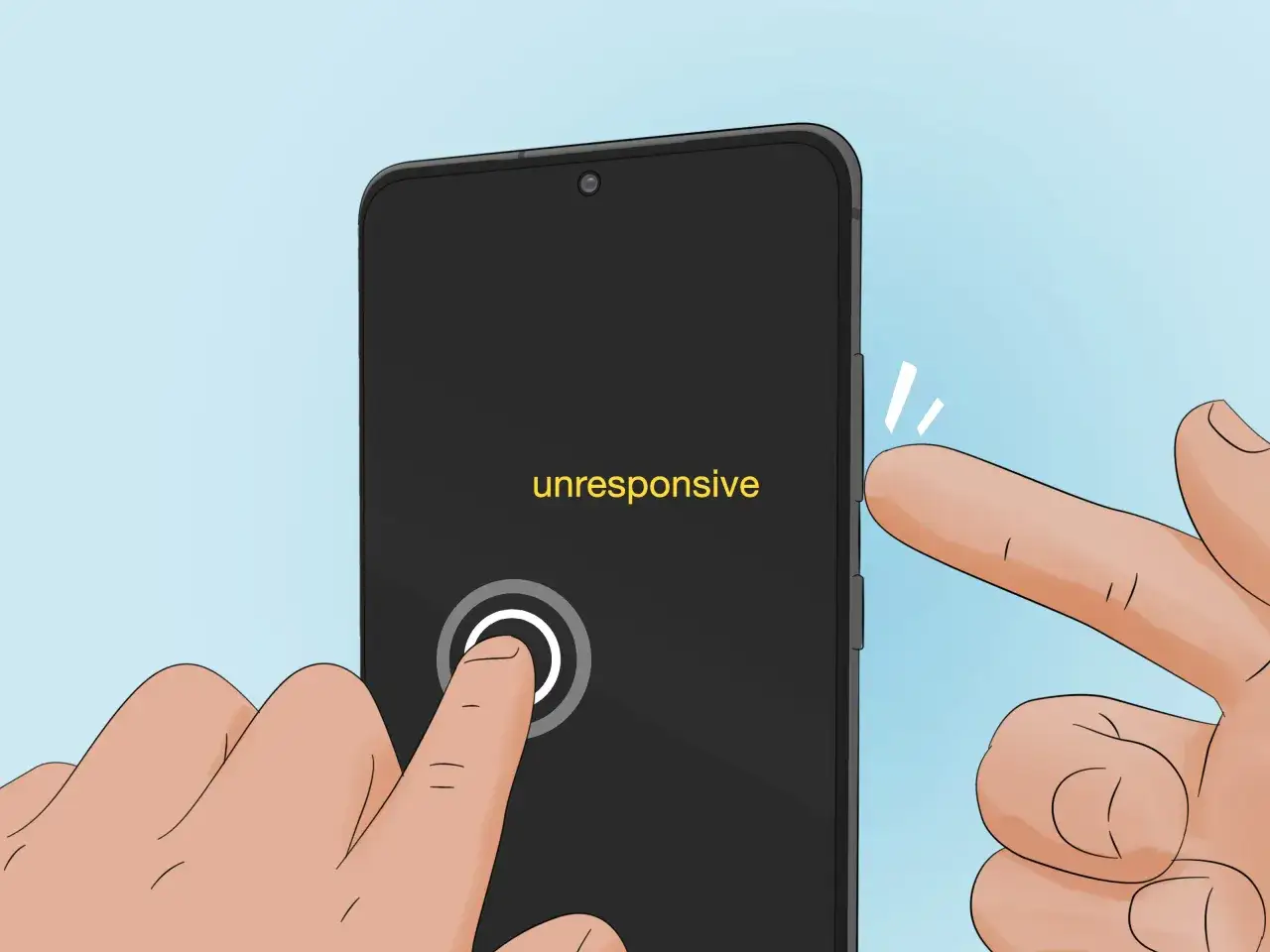 Dito il tuo Samsung &egrave; bloccato? Prova lo spegnimento forzato tenendo premuti i tasti laterali.