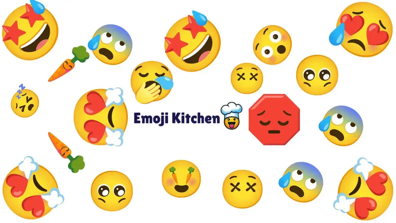 Emoji Kitchen Gboard: faccine con cuori, carote e espressioni varie.