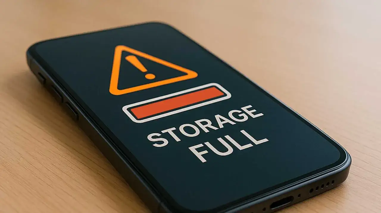 Schermo di uno smartphone con avviso 